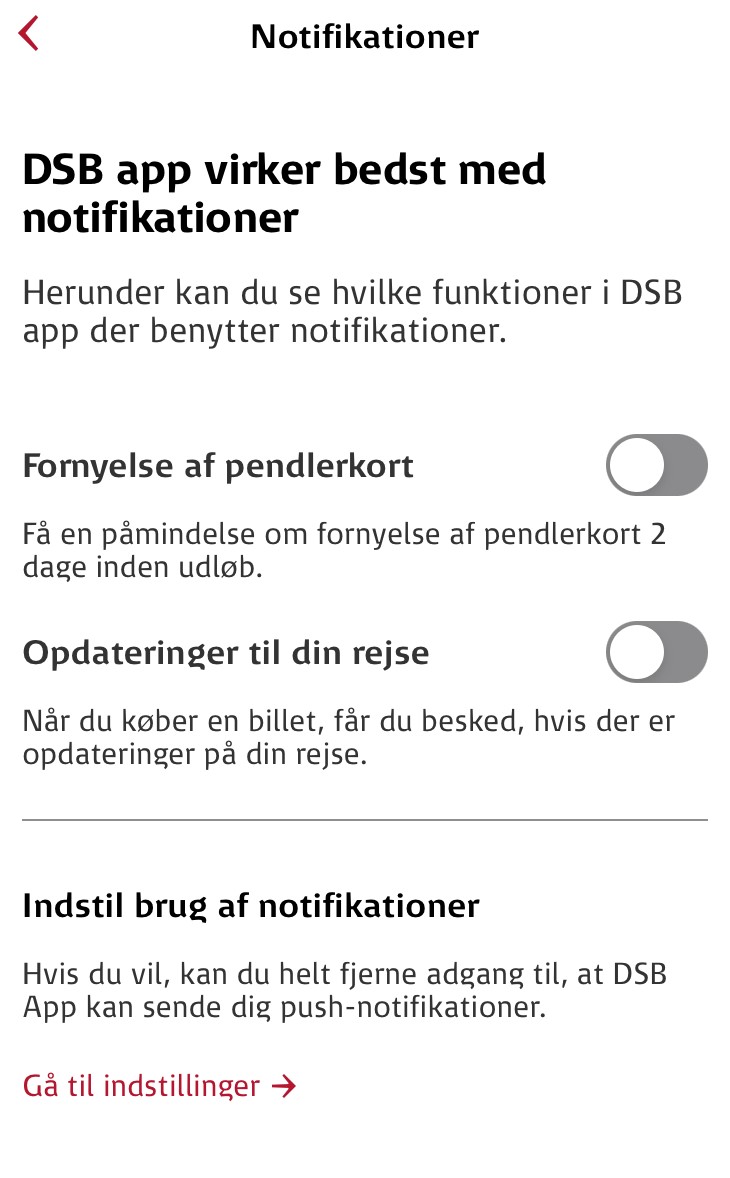 besked i dsb app