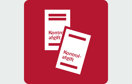 Illustration hvide afgifter på rød baggrund