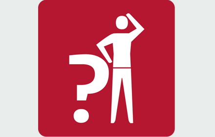 Illustration af person på rød baggrund