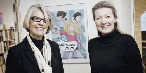 Fredag i sidste uge skrev Lone Lindsby (th.), direktør for HR og Organisation i DSB, og Dorthe Lysgaard, direktør i Børns Vilkår. Foto Martin Stampe