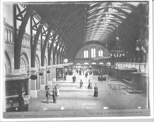 Københavns Hovedbanegård afgangshallen anno 1911