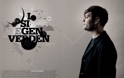 UD & Ses artdirector, Torsten Høgh Rasmussen, er nomineret til guld for sit design af et interview med musikeren Anders Trentemøller.