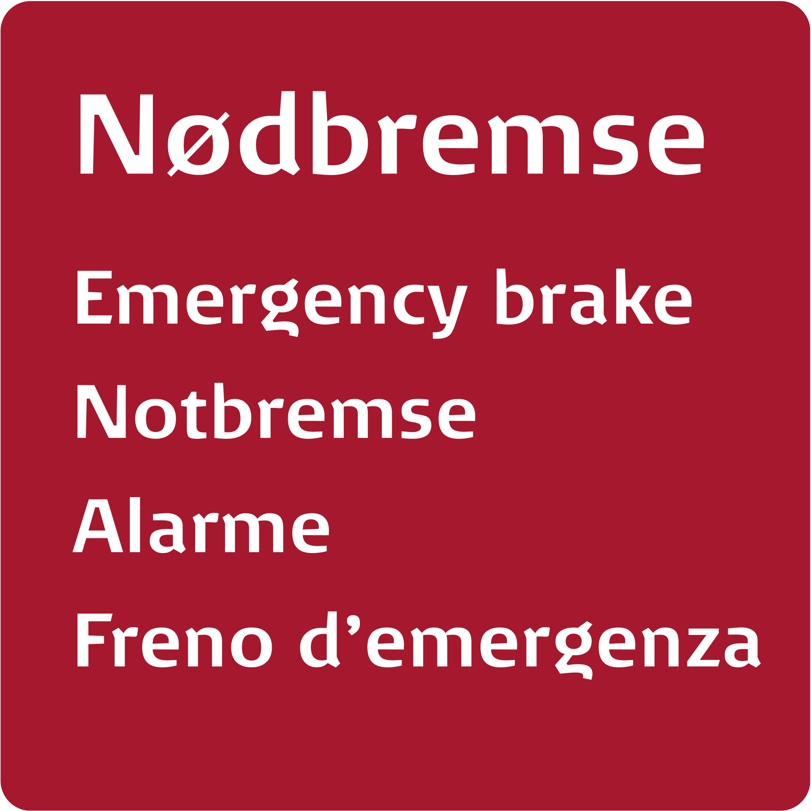 N&oslash;dbremse