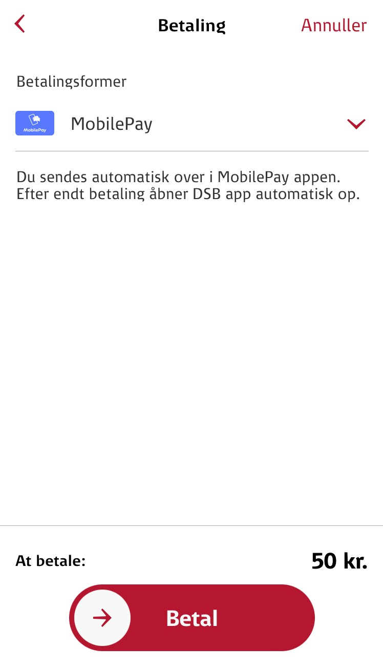 cykelpladsbillet i DSB's app 8