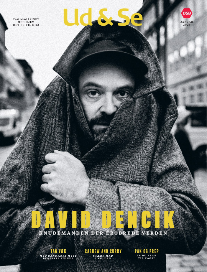 Forside af magasinet Ud & Se med David Dencik